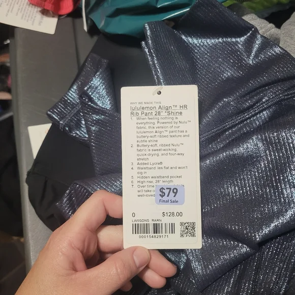 NWT Lululemon Align High-Rise Ribbed Pant 28 Shine Size 0 $128 Retail